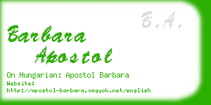 barbara apostol business card